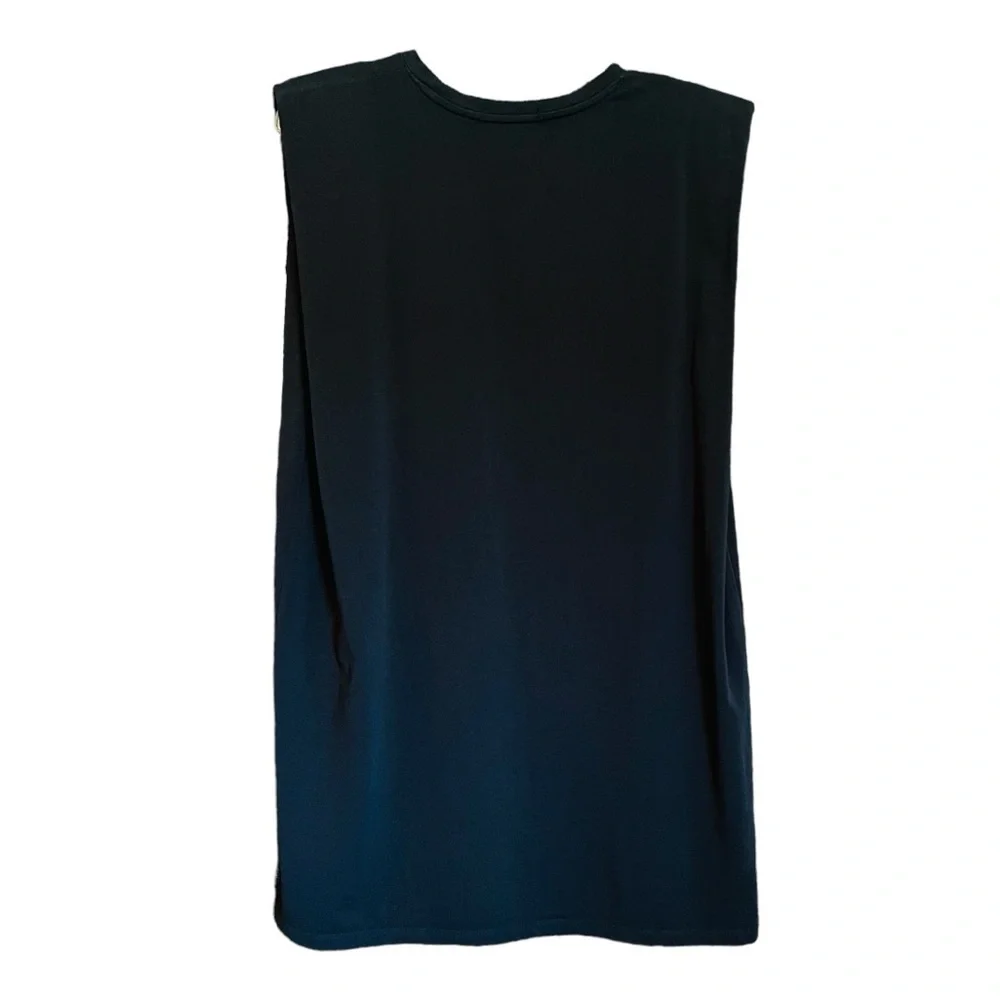 Sanctuary Black T Shirt Dress Shoulder Pad Sleeveless Shift Relaxed XXL